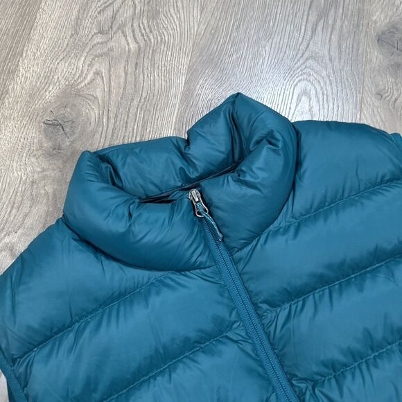 Eddie Bauer Vest Womens 2XL XXL Green Turquoise EB 650 Down Puffer Full Zip Up - Picture 4 of 8
